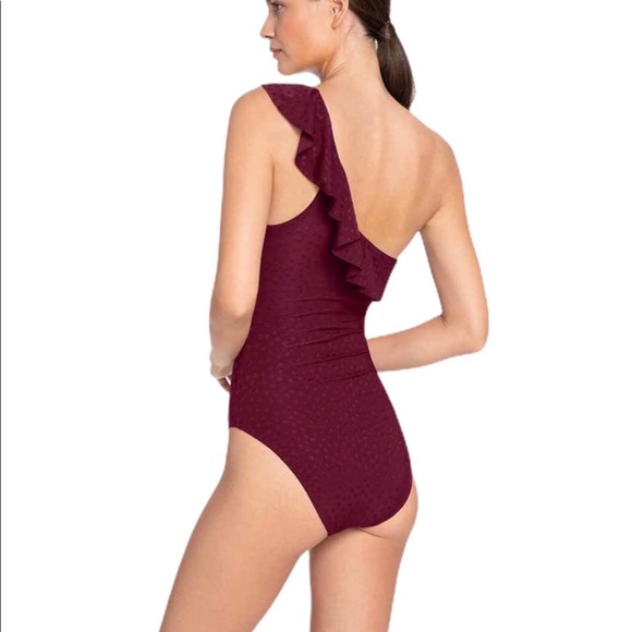 Robin Piccone swim burgundy swimsuit. - Picture 2 of 4